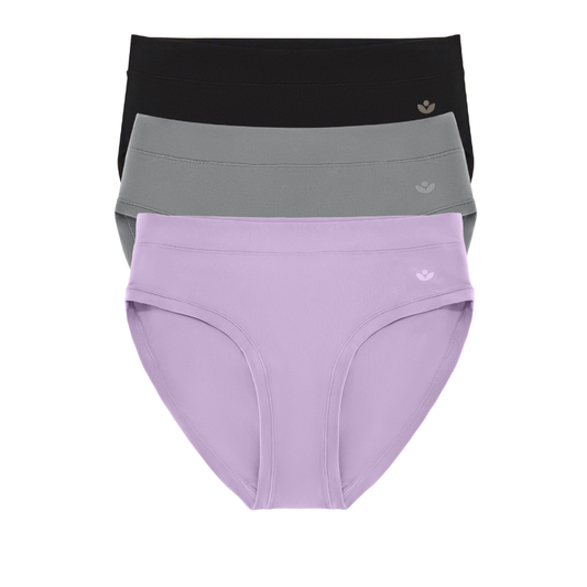 Organic cotton High Leg Brief 3-Pack Panty Bundle